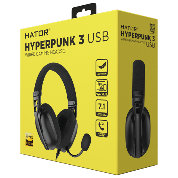 Căști Hator Hyperpunk 3 Black Cu fir / Gaming / Over the ear photo 6