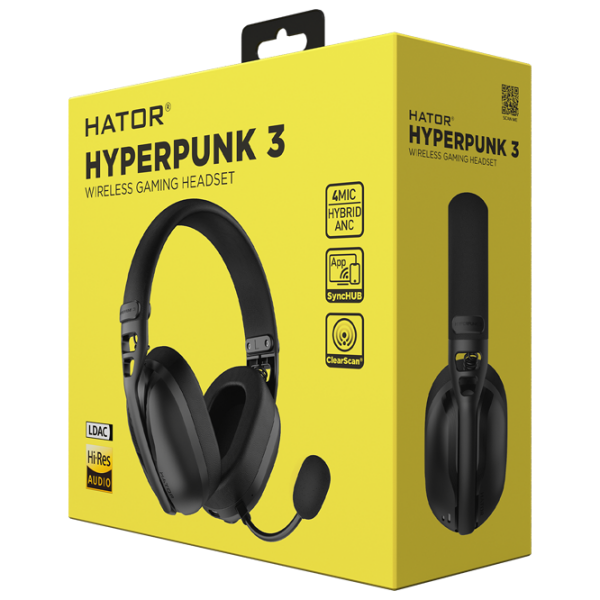 Căști Hator Hyperpunk 3 Black Fără fir / Gaming / Over the ear photo 6