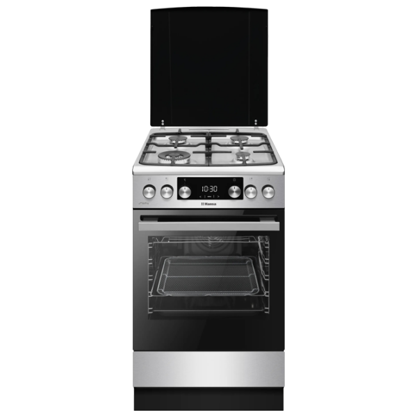 Aragaz Hansa FCMX583292 Inox Tipul plitei: Pe gaz, 65 l, Tipul cuptorului: Electric photo 1