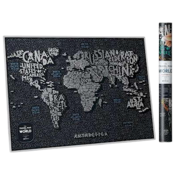 Настольная игра 1DEA.me Travel Map Letters World Скретч карта, 5+ photo 2