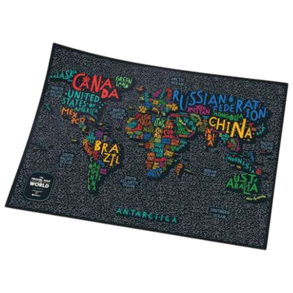 Настольная игра 1DEA.me Travel Map Letters World Скретч карта, 5+ photo 3