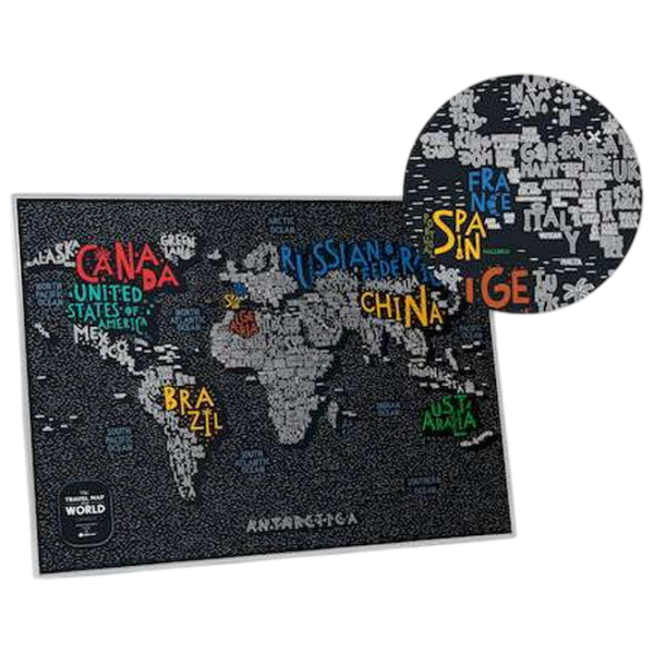 Настольная игра 1DEA.me Travel Map Letters World Скретч карта, 5+ photo 4