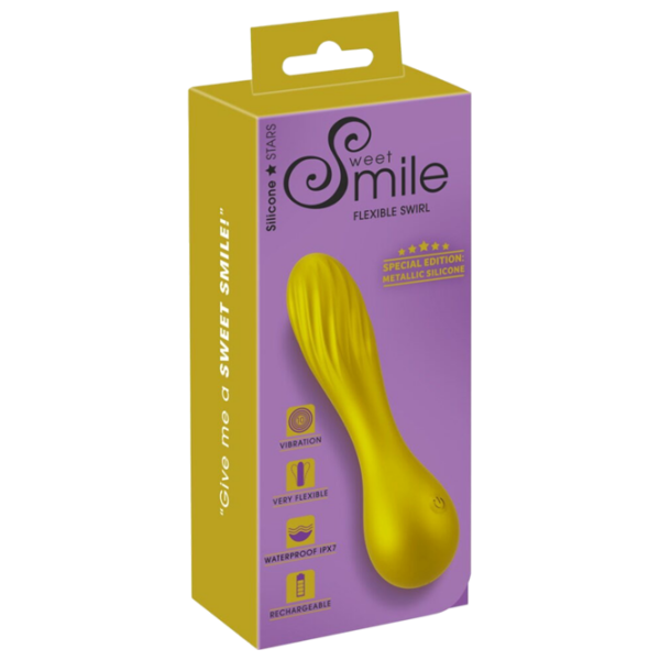 Вибратор Sweet Smile Flexible Swirl Золото  photo 9