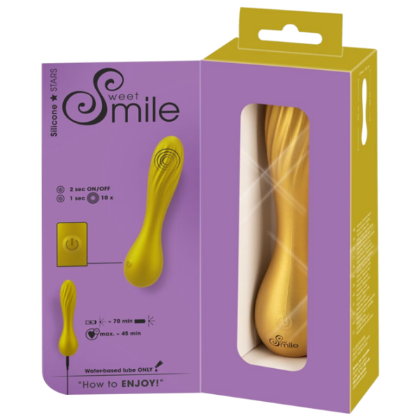 Вибратор Sweet Smile Flexible Swirl Золото  photo 10