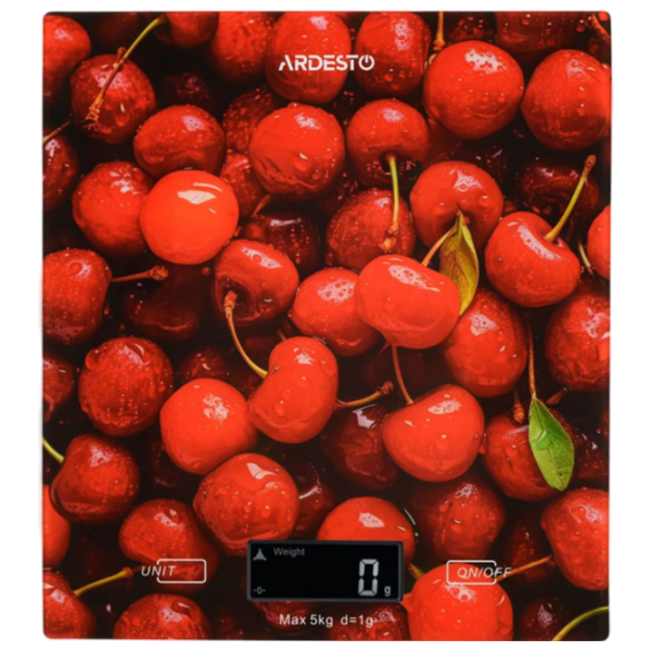 Cântar de bucătărie Ardesto SCK-893 CHERRY Red , Sticlă, 5 kg photo 1