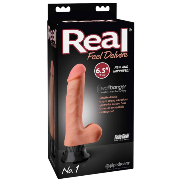 Вибратор Real Feel Deluxe No.1 22 см Бежевый  photo 4