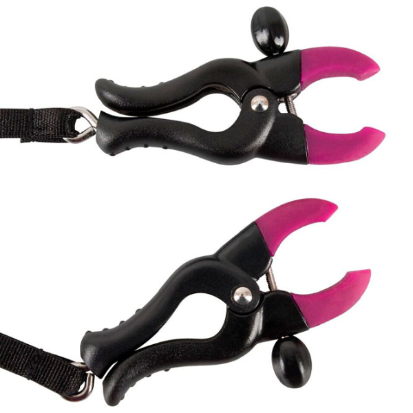 Зажим на половые губы Bad Kitty Spreader String Черный  photo 4