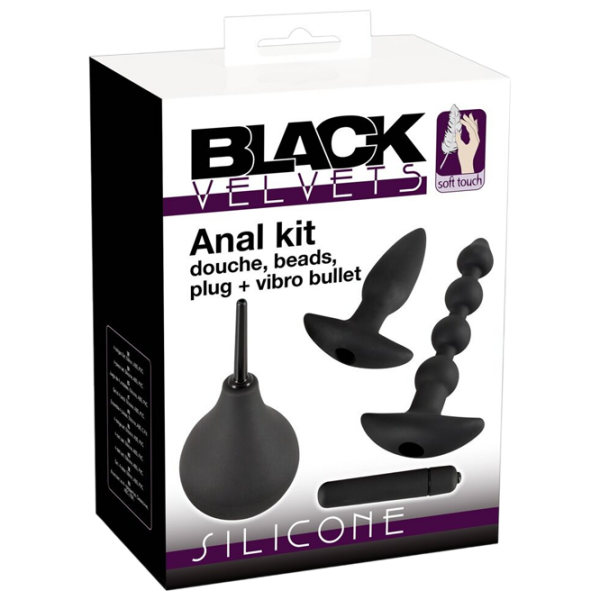 Вибратор Black Velvets Kit Anal Черный  photo 8