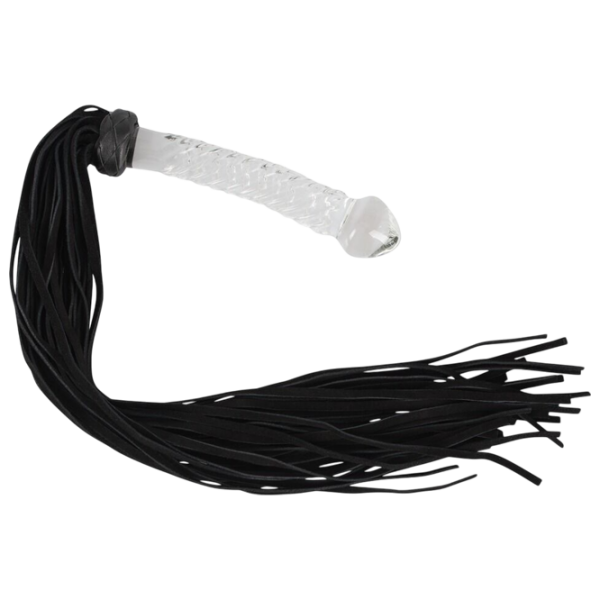 Bici Bad Kitty Leather Flogger Glass Black  photo 1