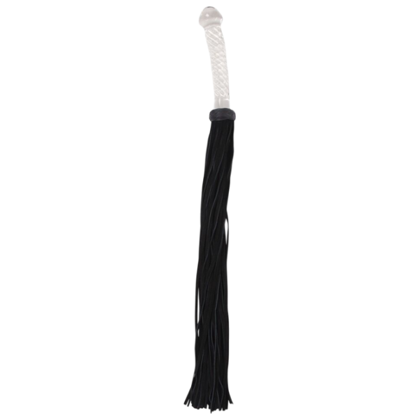 Bici Bad Kitty Leather Flogger Glass Black  photo 2