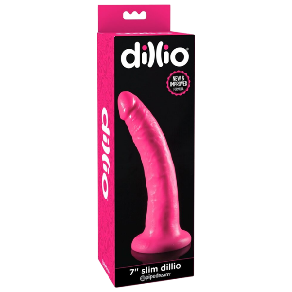 Dildo Dillio 7 " slim (19.9 cm) Pink  photo 3