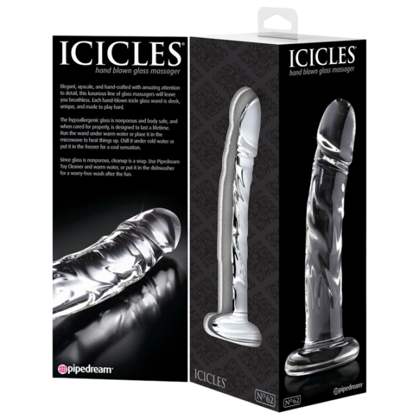 Дилдо Icicles No.62 (18 см) Прозрачный  photo 2