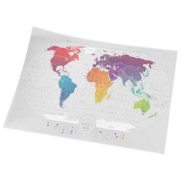 Joc de masă 1DEA.me Travel Map Air World Hartă de răzuire, 5+ photo 3