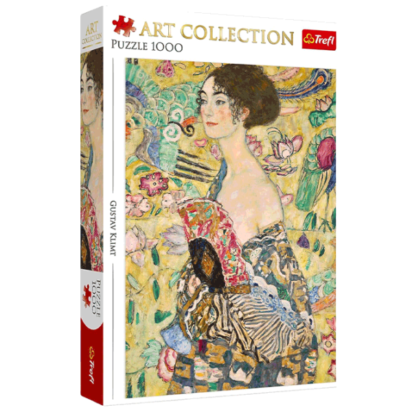 Puzzle Trefl Gustav Klimt - Lady with fan (93756) Количество деталей: 1000, Рекомендуемый возраст: 12+ photo 1