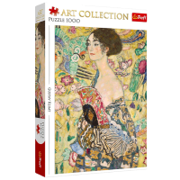 Puzzle Trefl Gustav Klimt - Lady with fan (93756) Количество деталей: 1000, Рекомендуемый возраст: 12+