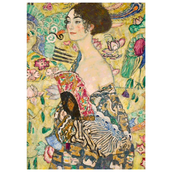 Puzzle Trefl Gustav Klimt - Lady with fan (93756) Количество деталей: 1000, Рекомендуемый возраст: 12+ photo 2