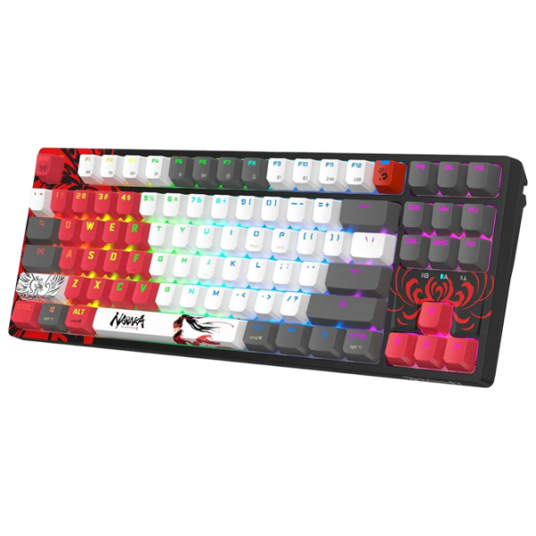 Tastatură A4Tech Bloody WS87 Naraka Black Gaming, Fără fir photo 5