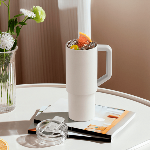 Cană termo Xiaomi Straw Mug White 1000 ml photo 9