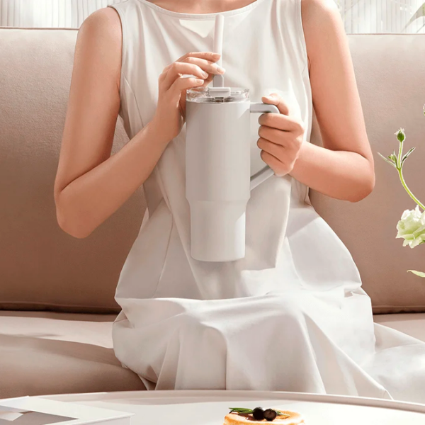 Cană termo Xiaomi Straw Mug White 1000 ml photo 10