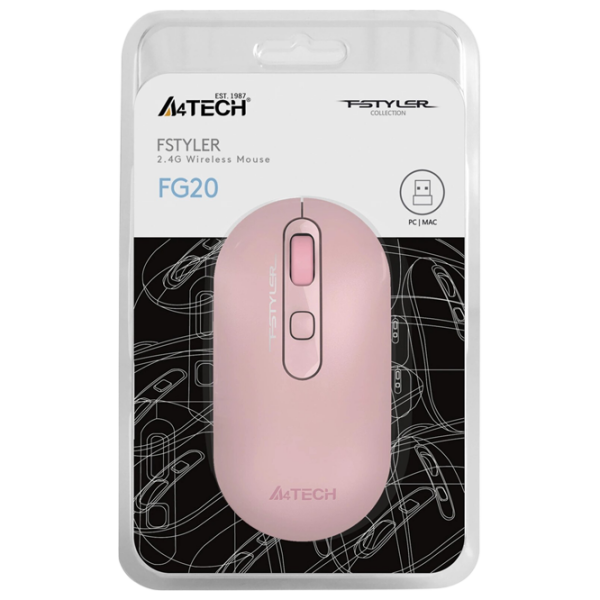 Мышь A4Tech FG20 Розовый Беспроводные, 2000 dpi photo 6