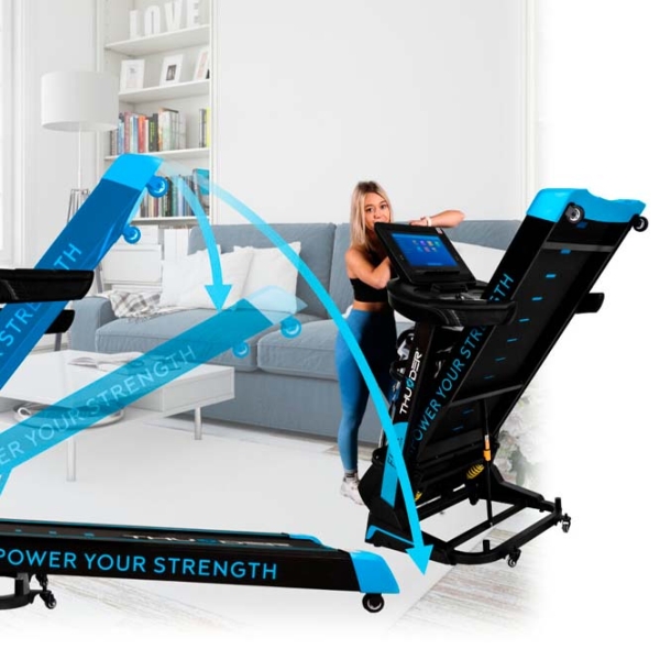 Bandă de alergat Thunder FLEX-DS-TFT Black 180 kg, 20 km/h photo 4