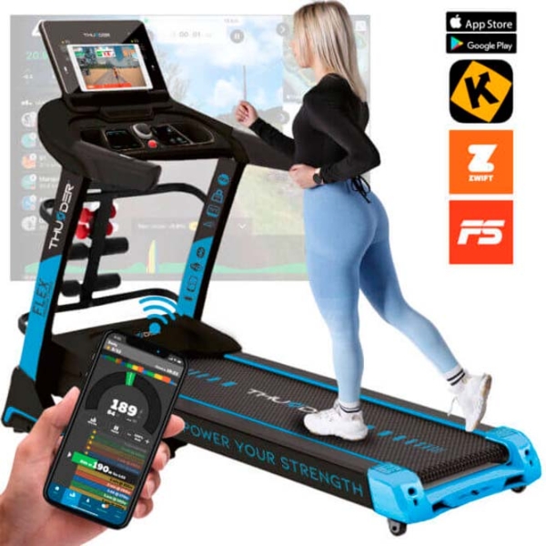 Bandă de alergat Thunder FLEX-DS-TFT Black 180 kg, 20 km/h photo 5
