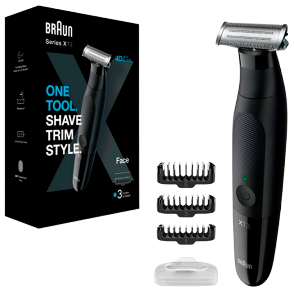 Trimmer facial Braun XT3100 Black  photo 1