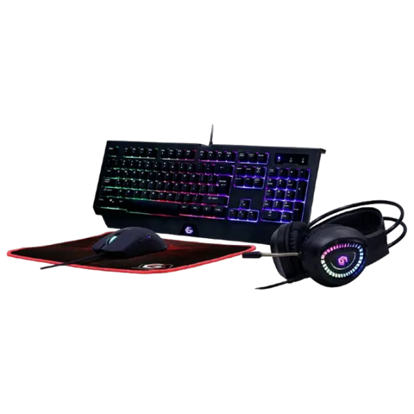 Set Gembird 4in1 Phantom Black Gaming, Cu fir photo 1