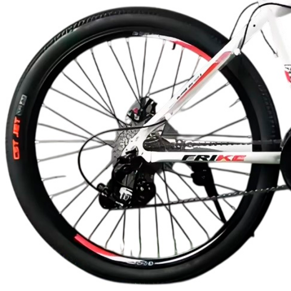 Bicicletă Frike TY-MTB 24" 14" Red White Oțel / Pentru adulți photo 2