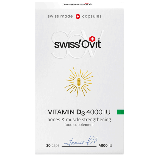 Vitamine SwissOvit Vitamina D3 4840257008215  30 capsule photo 1