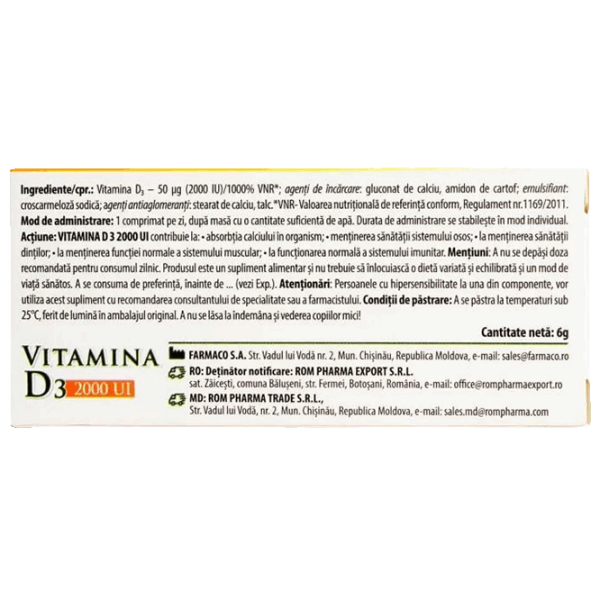Vitamine SwissOvit Vitamina D3 4840257008208  30 capsule photo 2