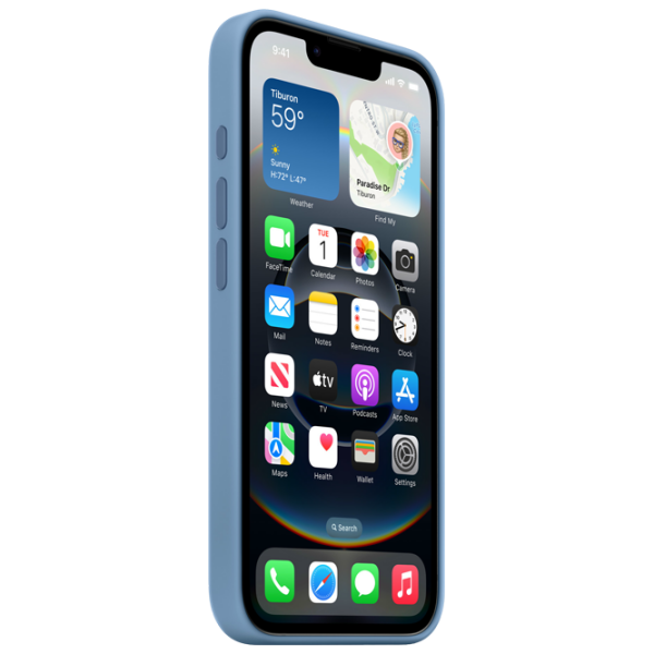 Husă pentru smartphone Apple iPhone 16e (MD3Q4ZM/A) Winter Blue Apple, TPU, Back photo 3