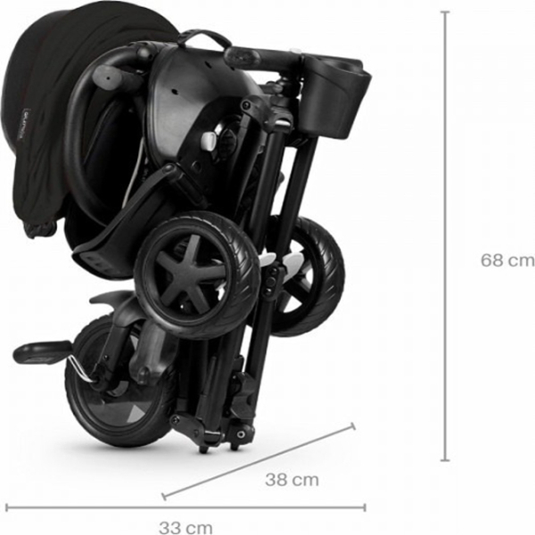 Triciclu Qplay Nova Niello Black  Aluminiu / Pentru copii photo 7