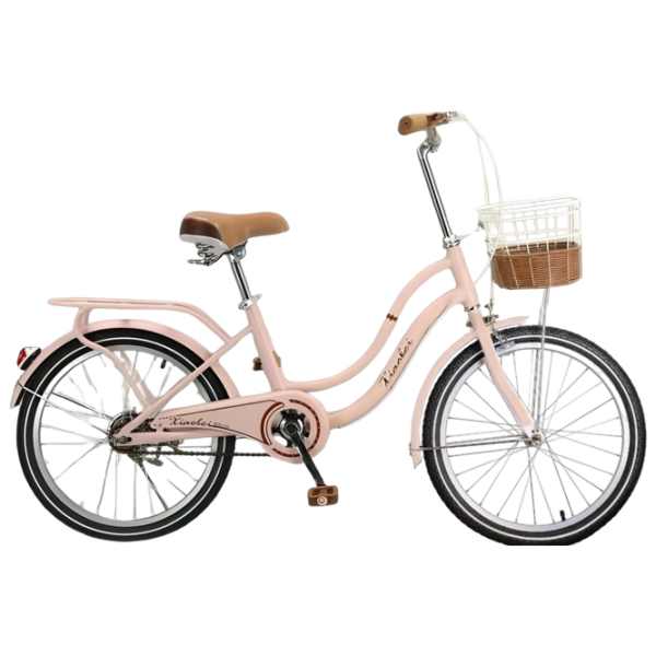 Bicicletă TyBike DF-02 20" 20" Pink Brown Oțel / Pentru copii photo 1