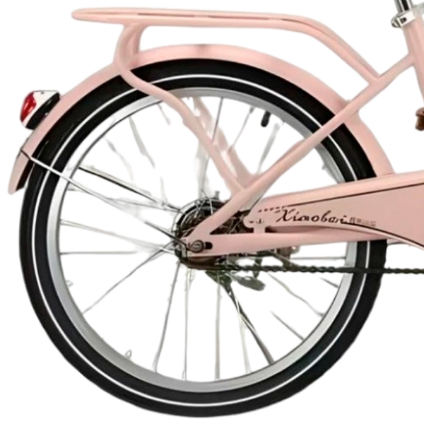 Bicicletă TyBike DF-02 20" 20" Pink Brown Oțel / Pentru copii photo 2