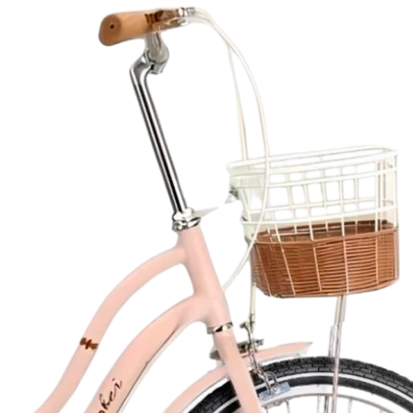 Bicicletă TyBike DF-02 20" 20" Pink Brown Oțel / Pentru copii photo 4