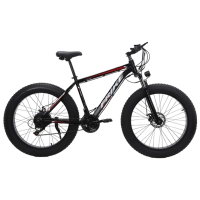 Bicicletă Frike TY-Fatbike 26" 17" Black Red Aluminiu / Pentru adulți