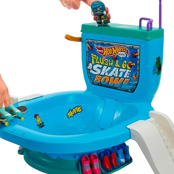 Set jucării Mattel Hot Wheels Flush & Go Skate Bowl HXL16 Multicolor Pentru copii, 5+ photo 2