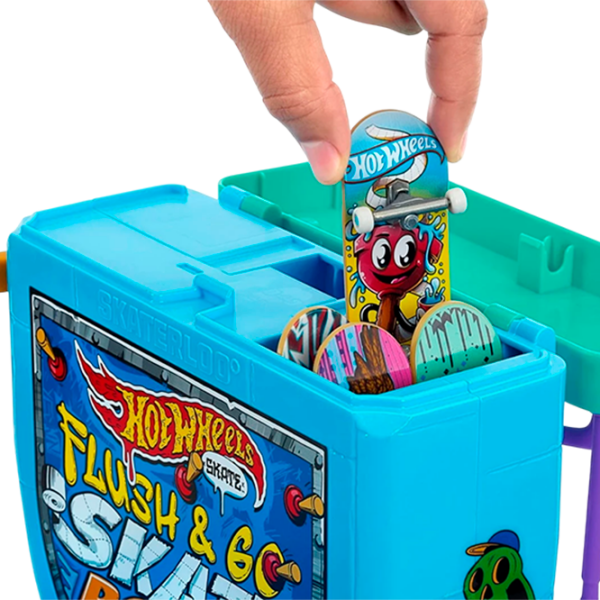 Set jucării Mattel Hot Wheels Flush & Go Skate Bowl HXL16 Multicolor Pentru copii, 5+ photo 3