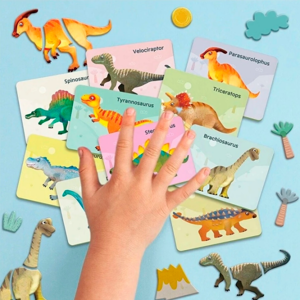 Set jucării As Dinozaur Magnet Box Dinosaurs 1029-64066 Multicolor Pentru copii, 3+ photo 3