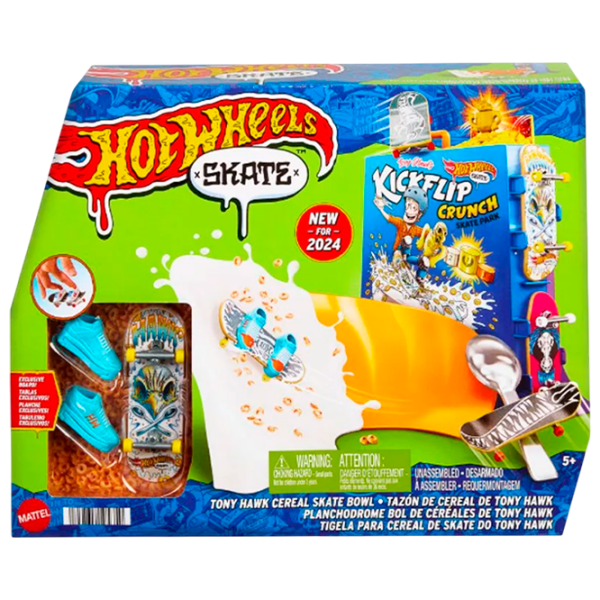 Jucărie interactivă Hot Wheels Tony Hawk Cereal Skate Bowl HTP09 Multicolor Pentru copii, 5+ photo 1