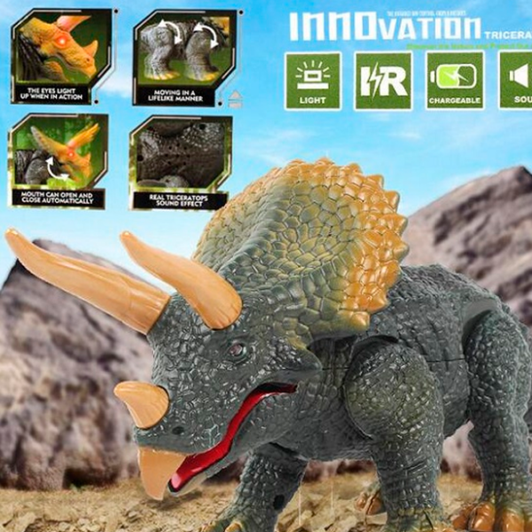 Jucărie Essa Toys Dinozaur Triceratops 9988 Multicolor Pentru copii, 3+ photo 6