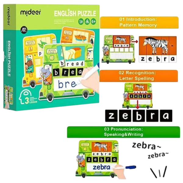 Joc educativ Mideer Learning to read and write Dezvoltare, 3+