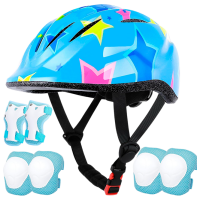 Protecție pentru transport Lamsion Helmet + Elbow Knee Pads, Roadking Blue Multicolor Blue Multicolor