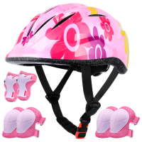 Protecție pentru transport Lamsion Helmet + Elbow Knee Pads, Roadking Pink Multicolor Pink Multicolor