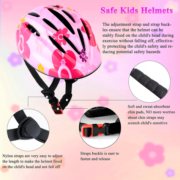 Экипировка для транспорта Lamsion Helmet + Elbow Knee Pads, Roadking Розовый Разноцветный Розовый Разноцветный photo 4
