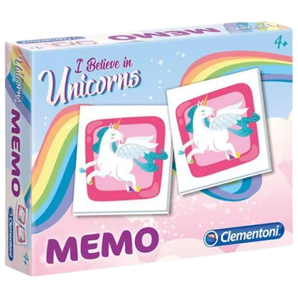 Joc de masă Clementoni Memo Unicorn Memorie, 4+