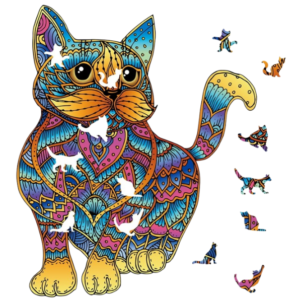 Настольная игра Eureka E2D Rainbow Wooden Cat Головоломка, 5+ photo 3