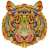 Joc de masă Eureka E2D Rainbow Wooden Puzzle TIGER Brain Puzzle, 7+