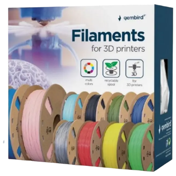 Филамент Gembird 3DP-PLA-01-MTBK Черный  photo 3